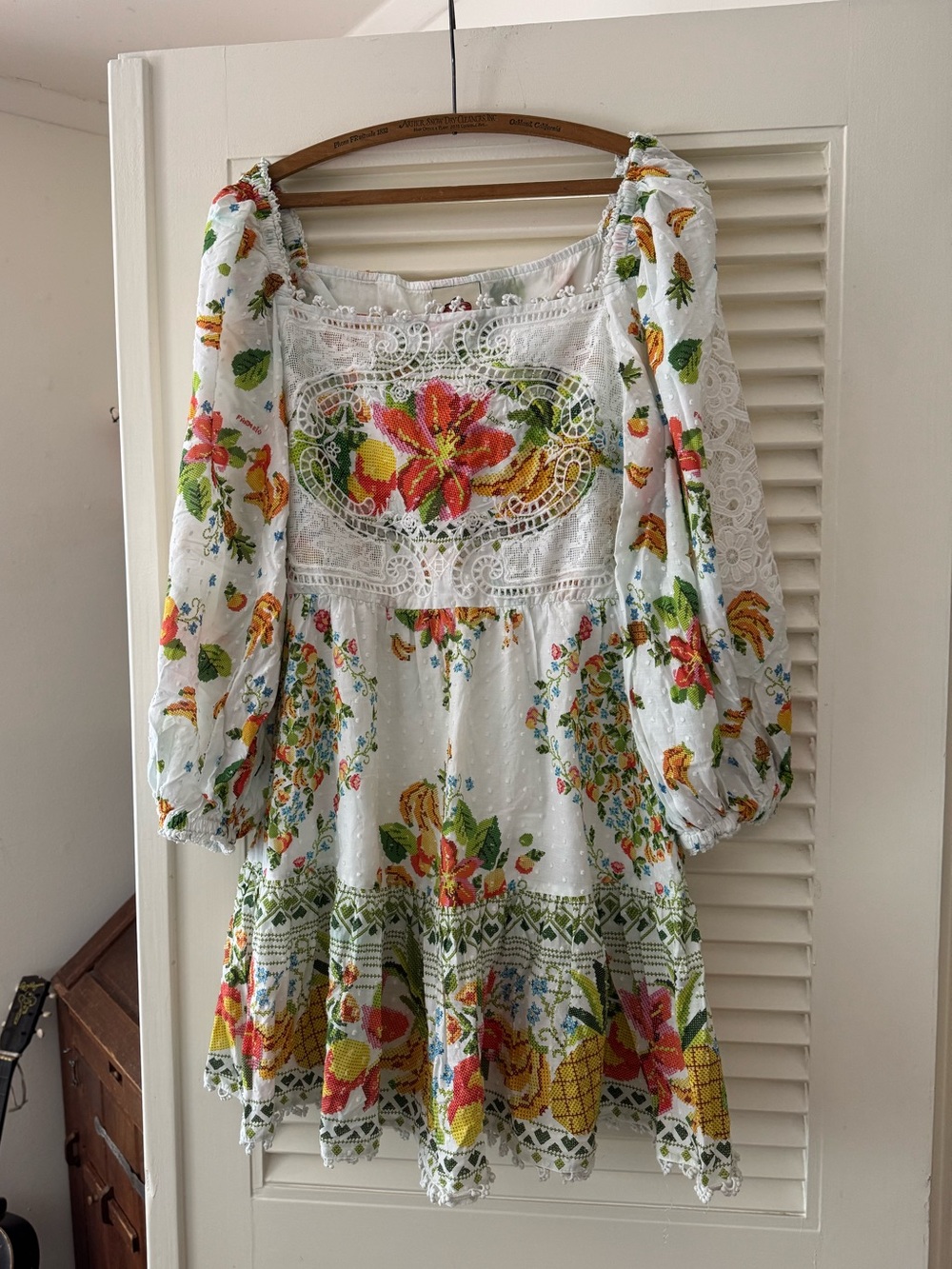 Farm Rio Romance Lace Mini Dress